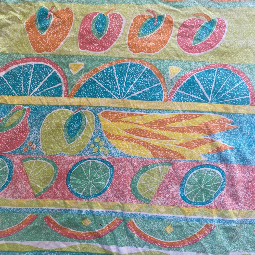 Vintage 90s Tropical Fruit Print Shirt Size M - Picture 2 of 5